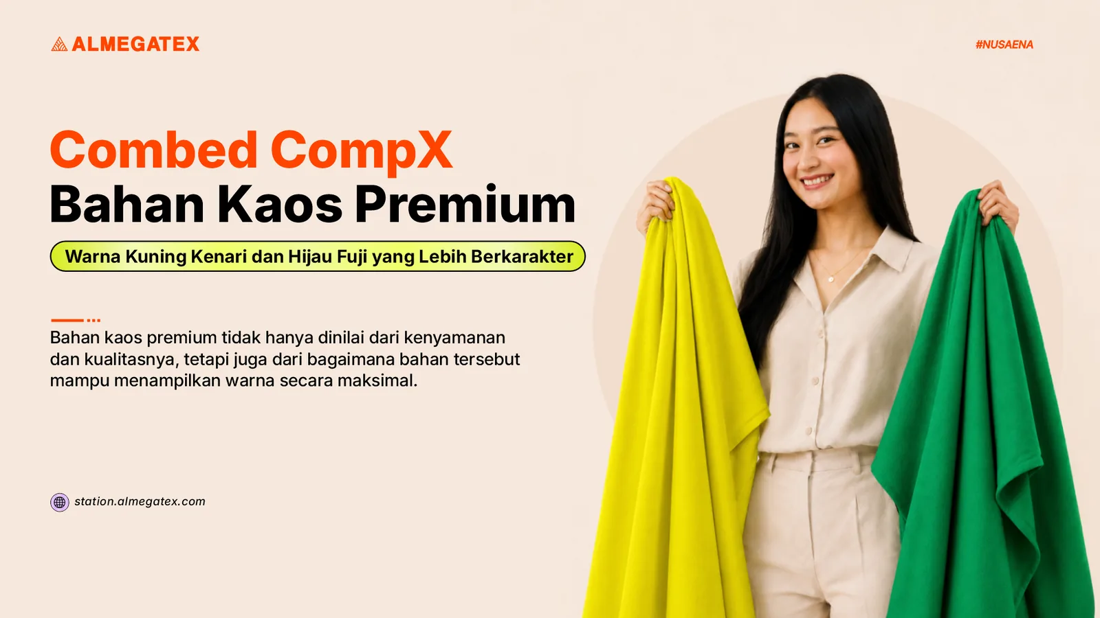 Kuning Kenari dan Hijau Fuji: Dua Karakter Warna Combed CompX - Almegatex