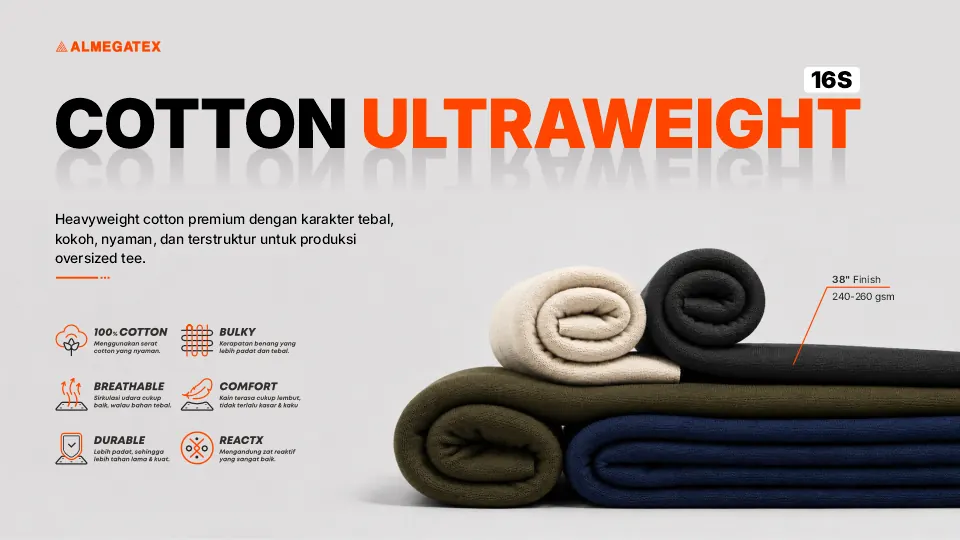 Cotton Ultraweight: Bahan Kaos Heavyweight Premium untuk Oversized Tee